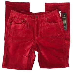 DG2 by Diane Gilman Pants Velvet Zip Wine Womens Size 12 NWT